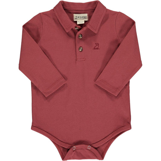 SEYMOUR Polo onesie - Red