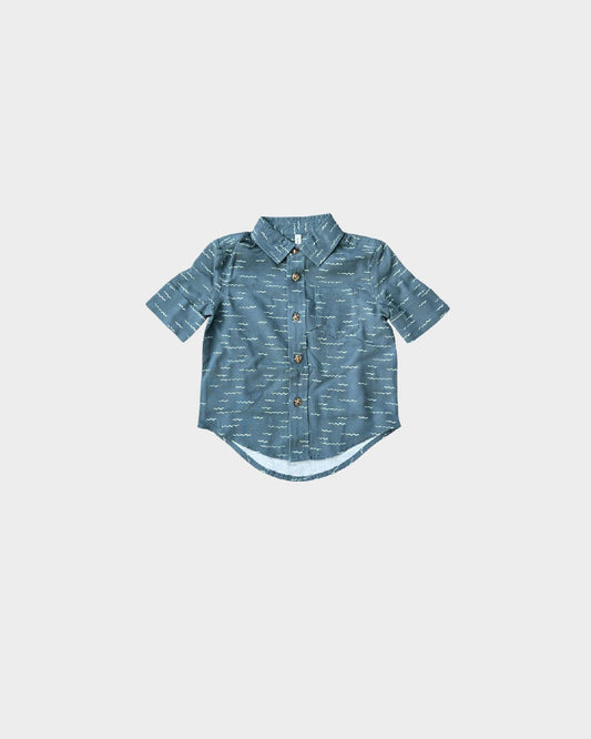 Boy's Button Up Shirt - Waves