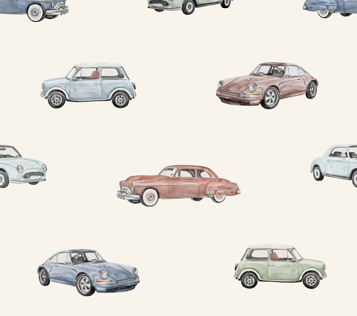 Button Tank Romper - Vintage Cars