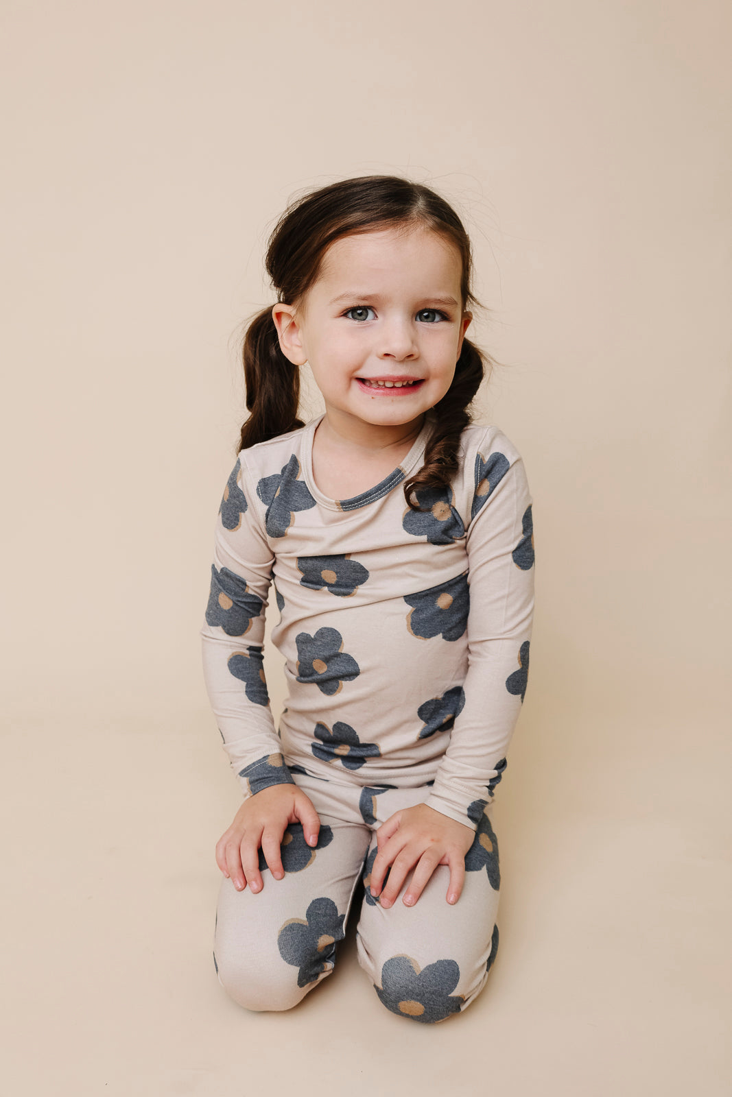 Gemma in Tan 2 Piece Long Sleeve Pajama Set