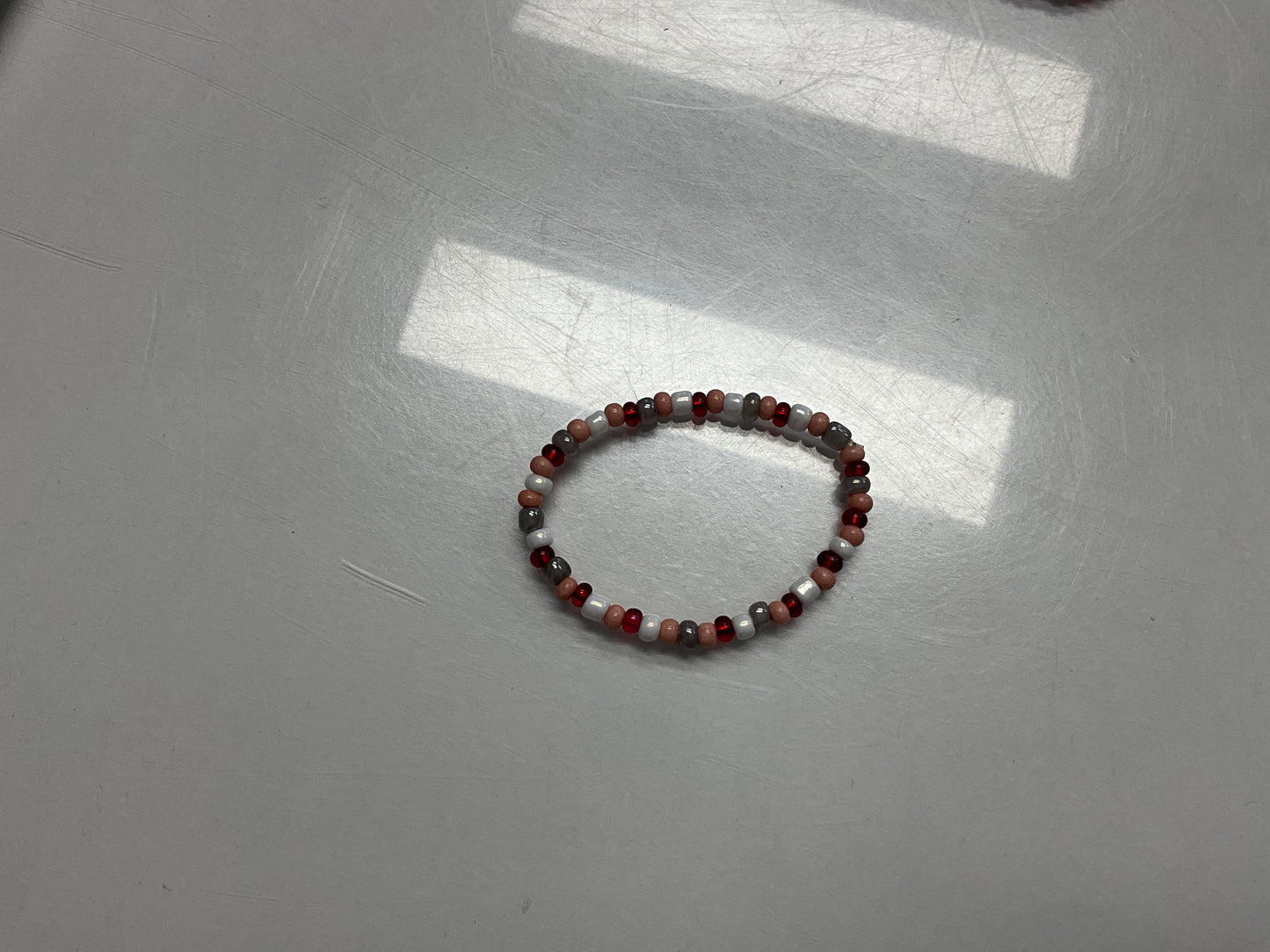 Toddler Red and Pink Bracelet