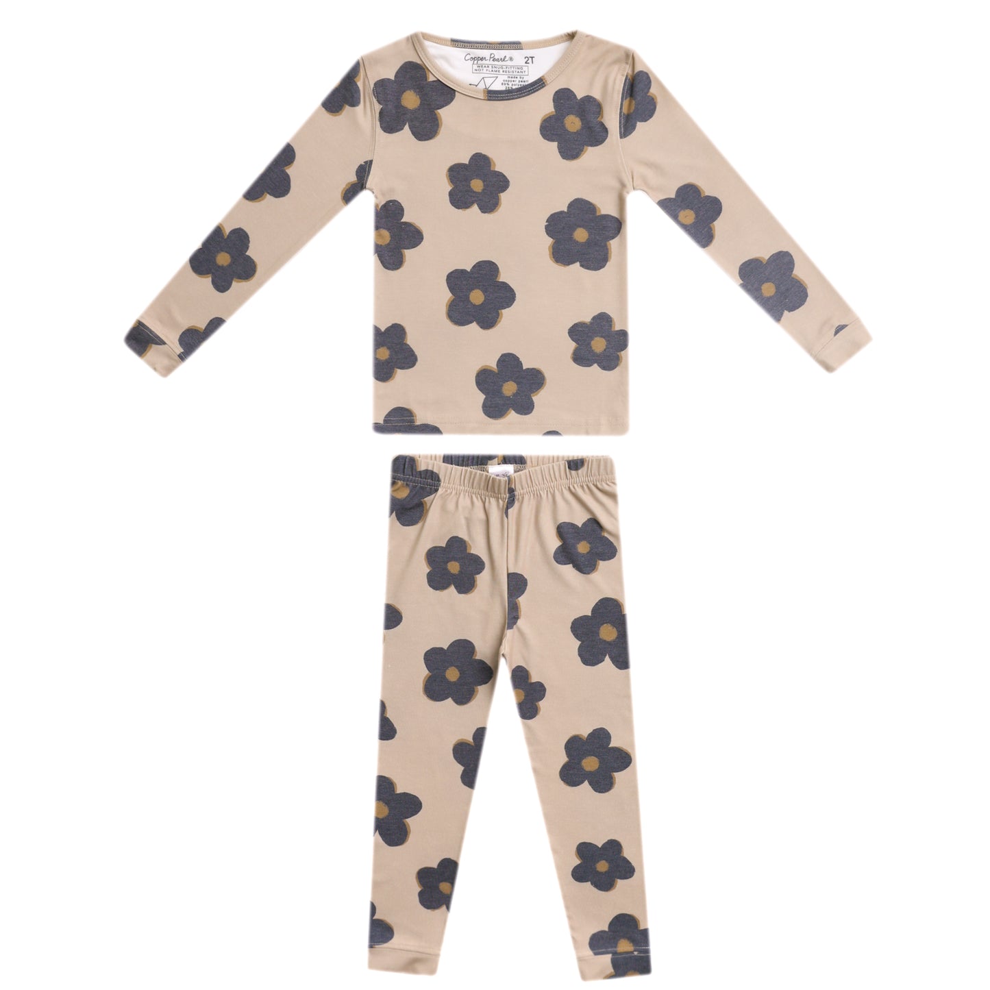 Gemma in Tan 2 Piece Long Sleeve Pajama Set