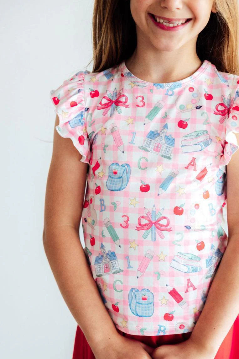 Ruffle Tee - School Days