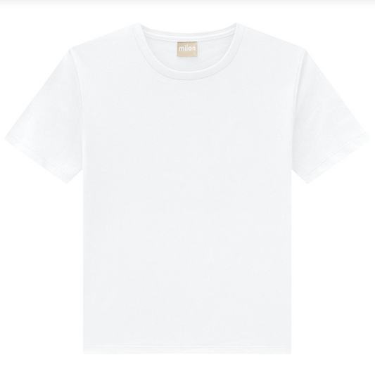 Boy's Jersey T-Shirt - Solid White