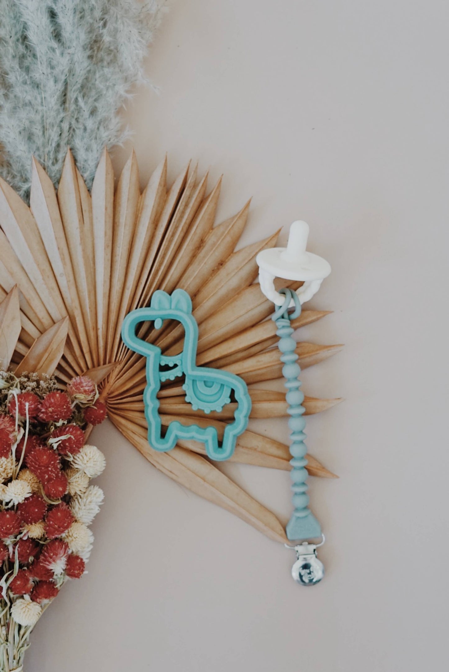 Sweetie Strap™ Silicone Pacifier Clip - Toast