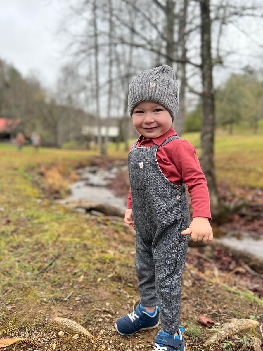 SEYMOUR Polo onesie - Red