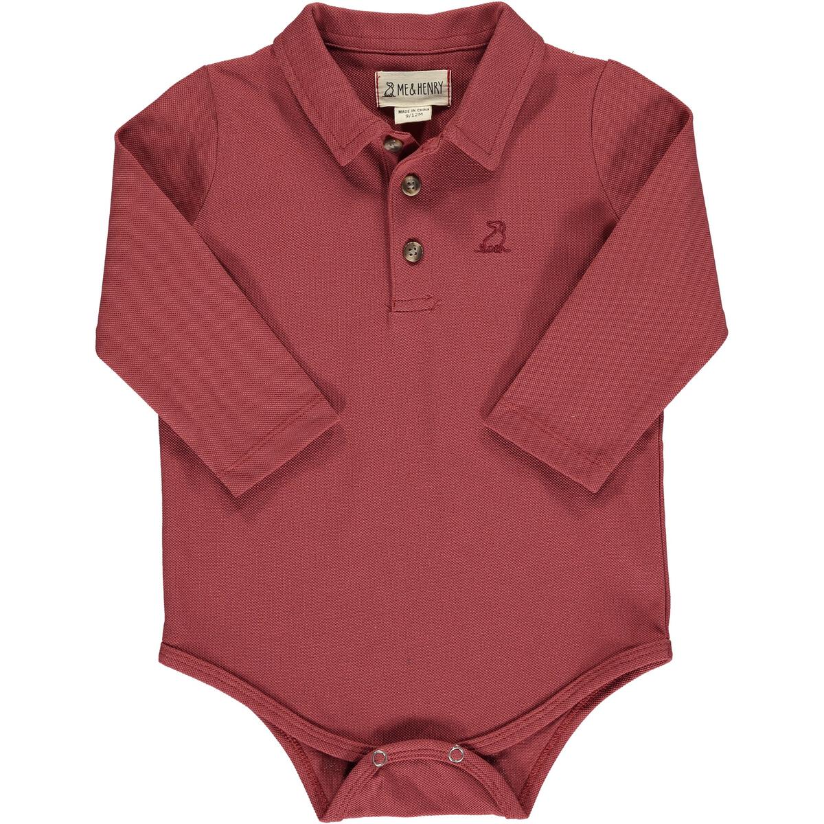 SEYMOUR Polo onesie - Red