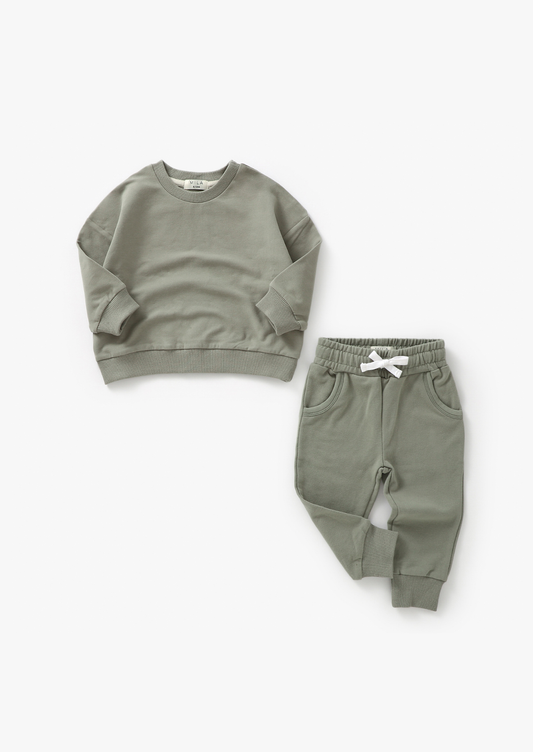 Sweatshirt & Jogger Set - Basil