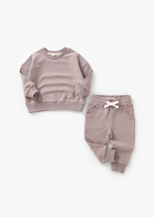 Sweatshirt & Jogger Set - Pale Mulberry