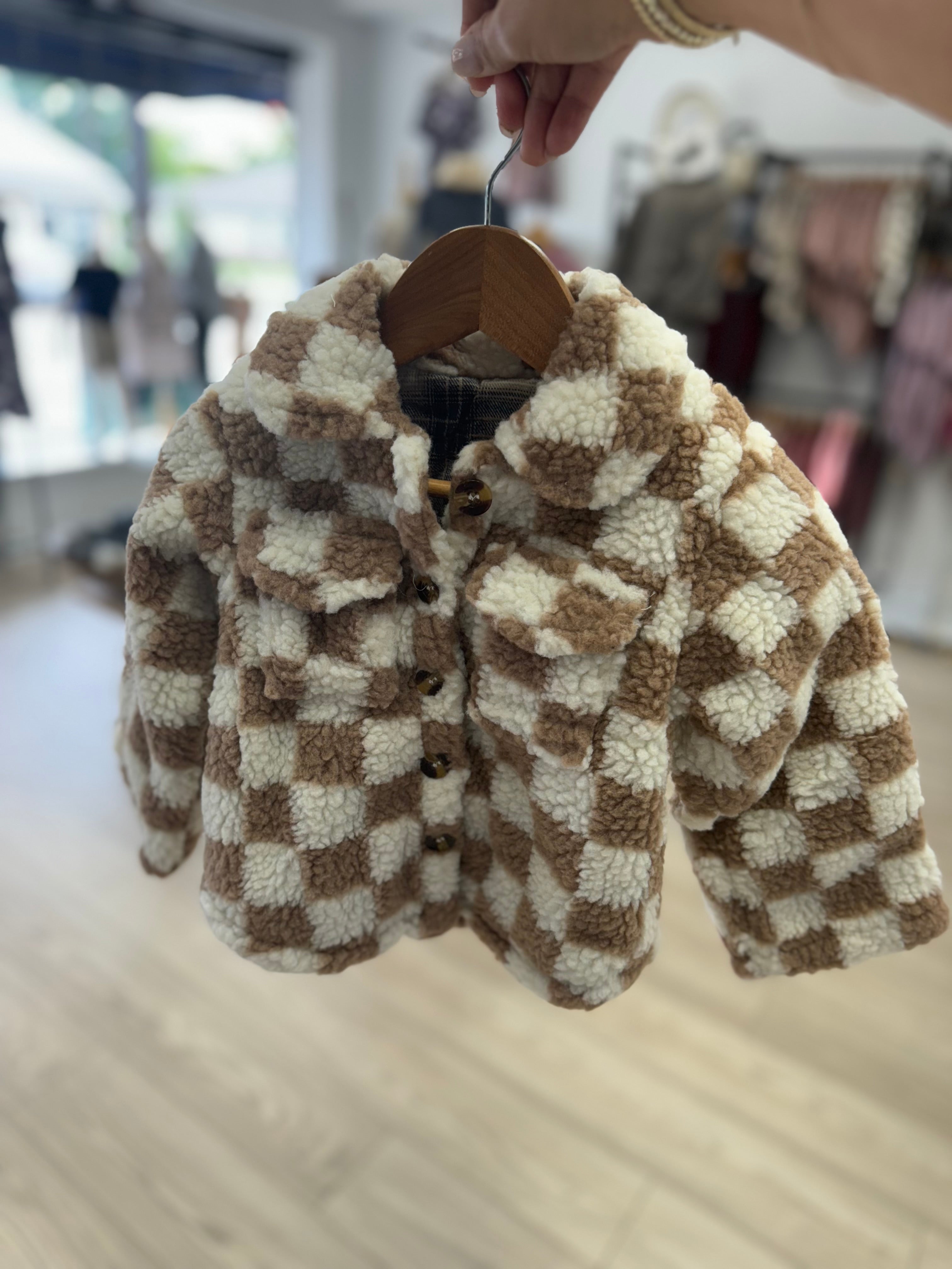 Checkered Sherpa shops Jacket