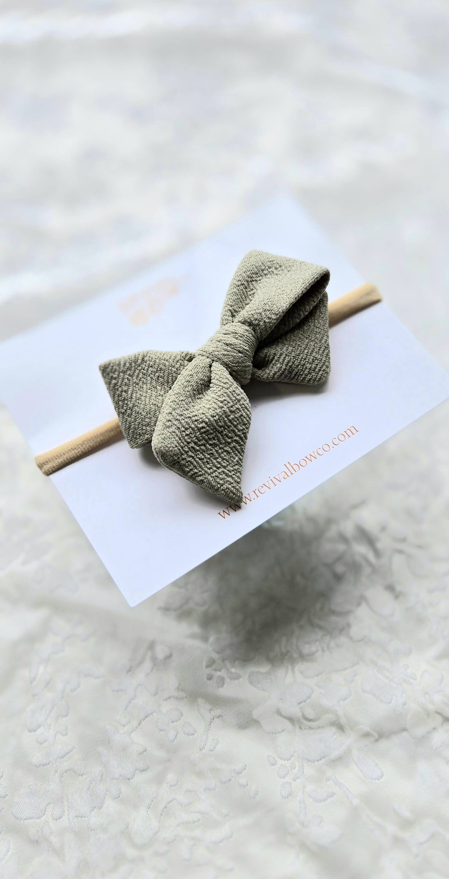 Small Bow - Dusty Sage, Headband