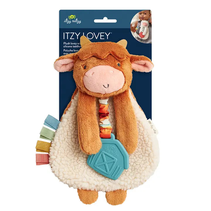 Itzy Lovey™ Plush And Teether Toy - HIghland Cow