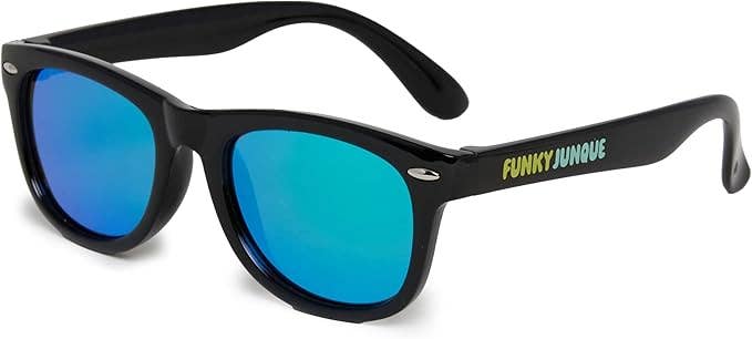 Kids Flexible Wire Sunglasses - Black/Green