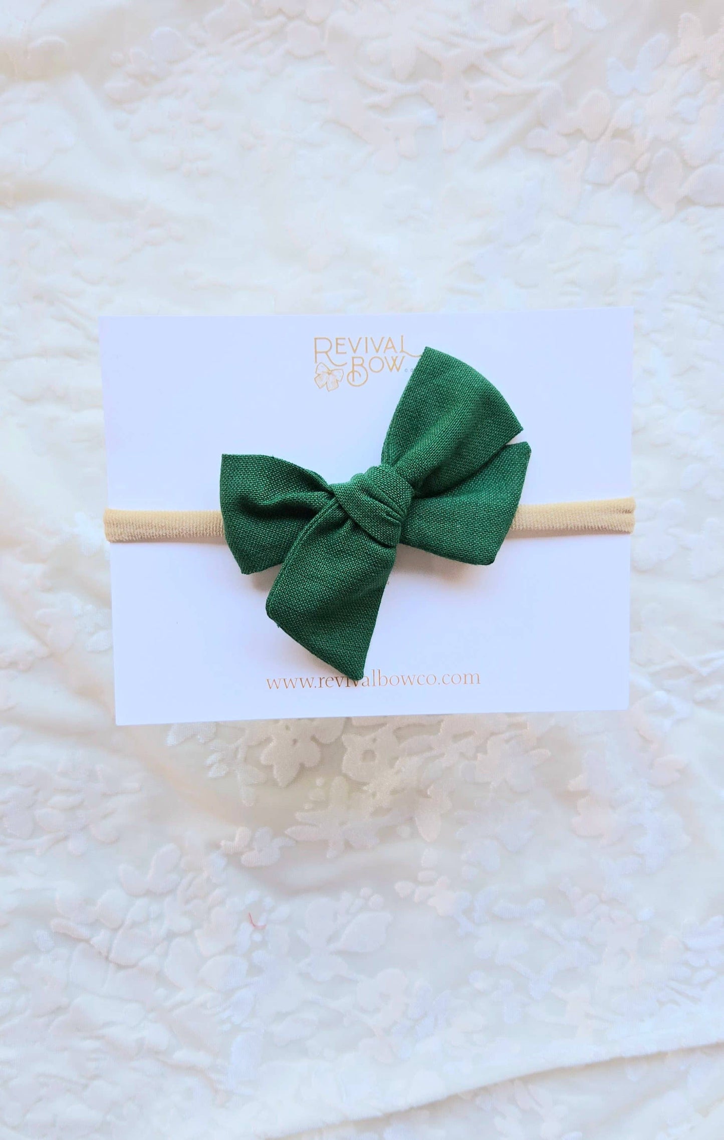 Small Bow - Evergreen, Headband