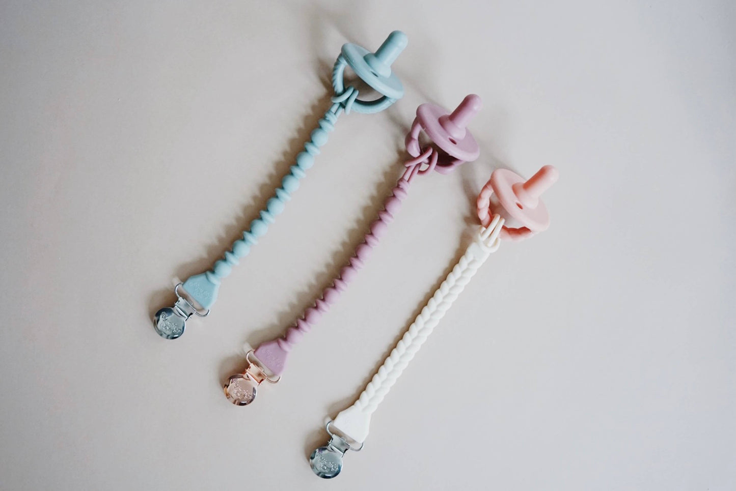 Sweetie Strap™ Silicone Pacifier Clip - Toast