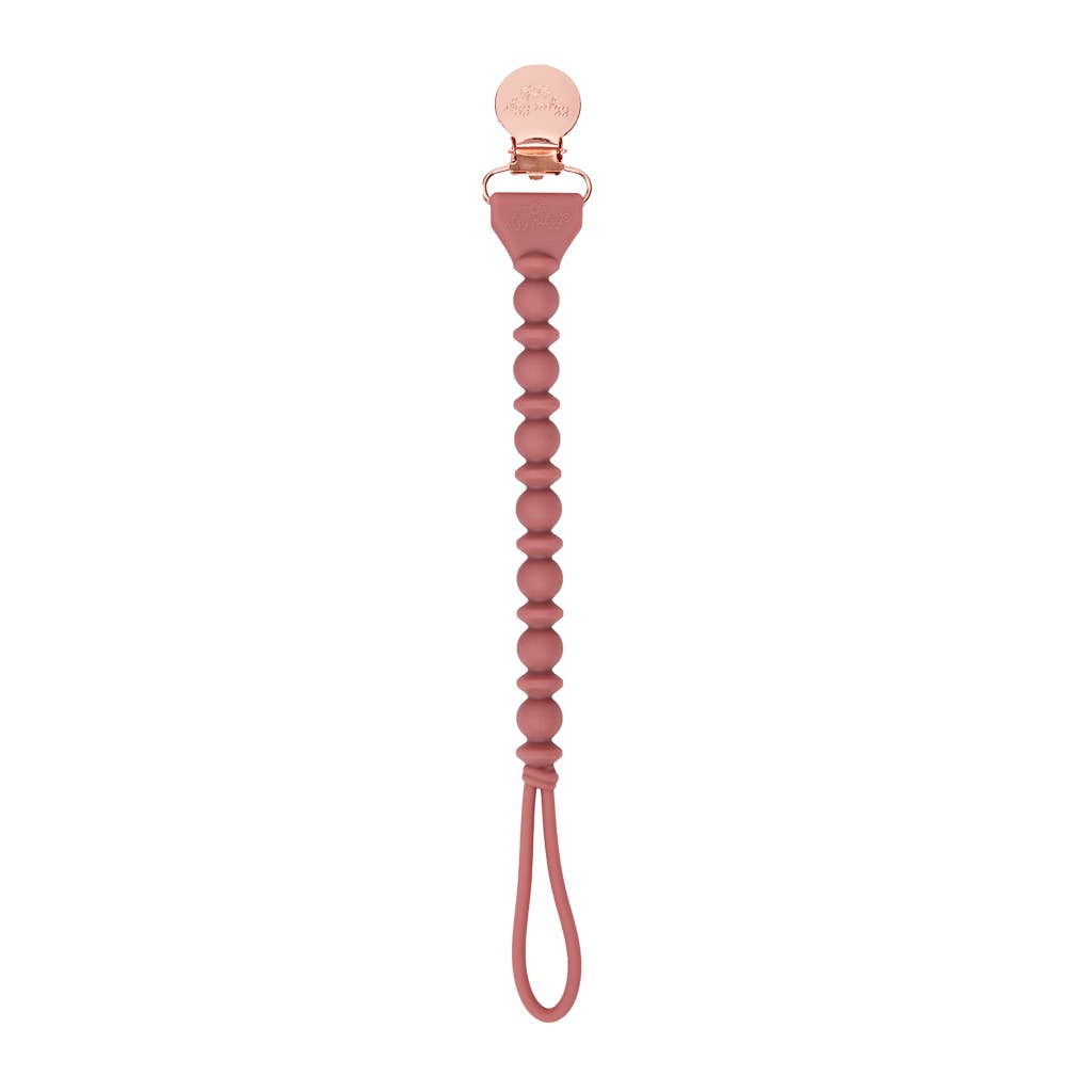 Sweetie Strap™ Silicone Pacifier Clip - Toast