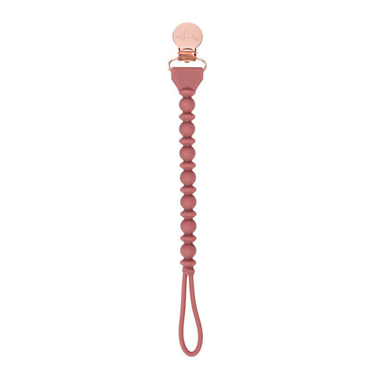 Sweetie Strap™ Silicone Pacifier Clip - Rosewood