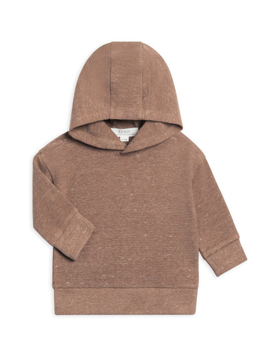 Cooper Waffle Knit Pullover - Heather Mocha