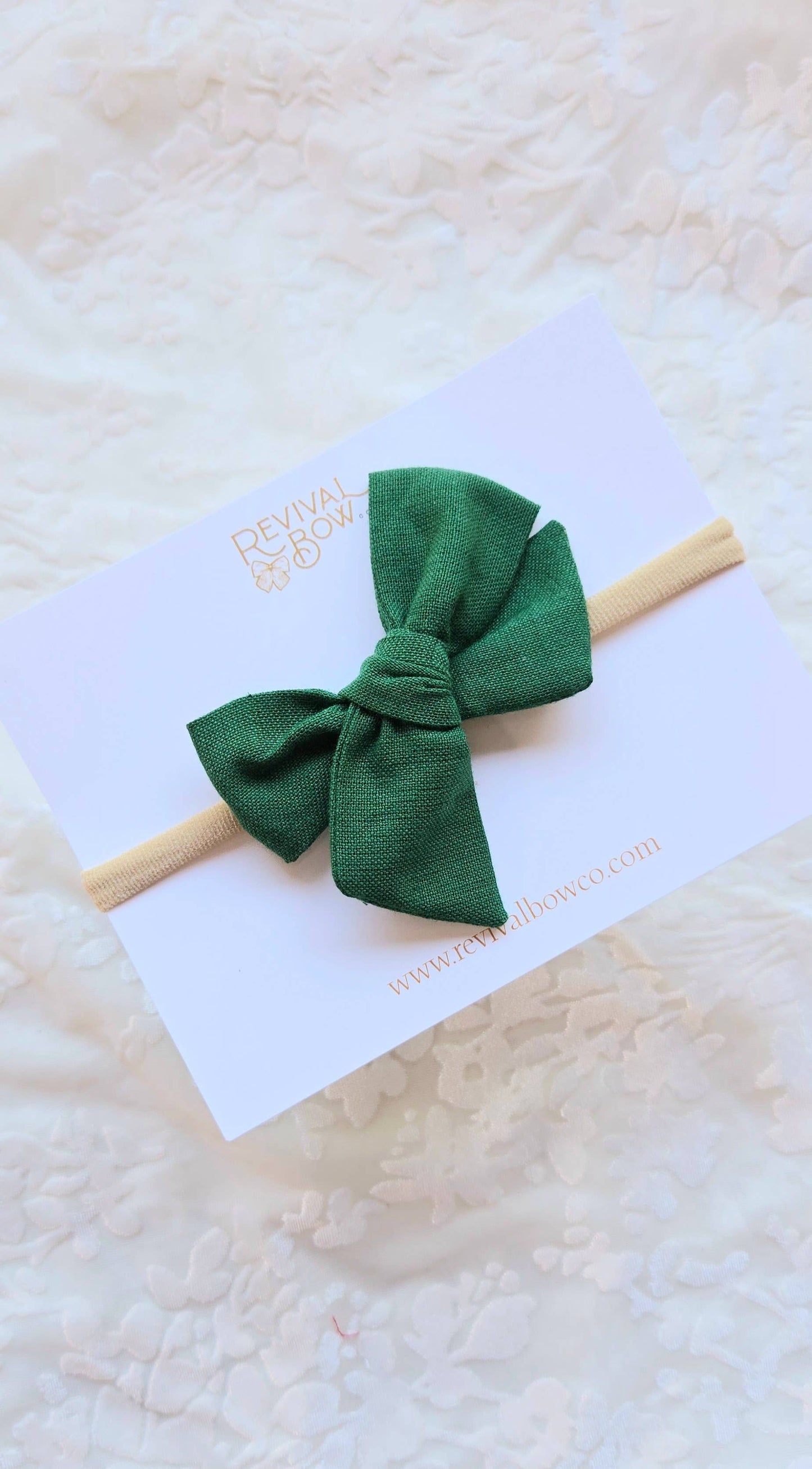 Small Bow - Evergreen, Headband