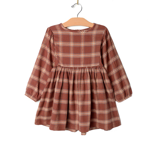 Puff Sleeve Dress - Flannel