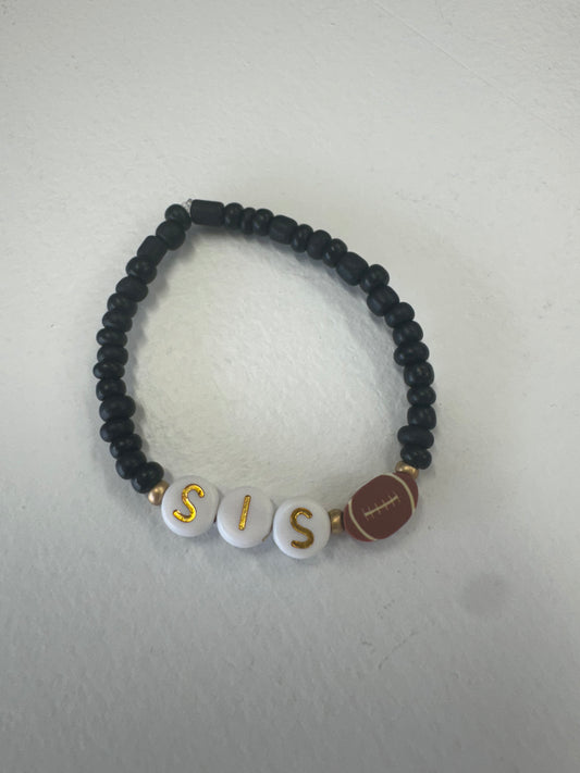 Toddler Sis Football Bracelet