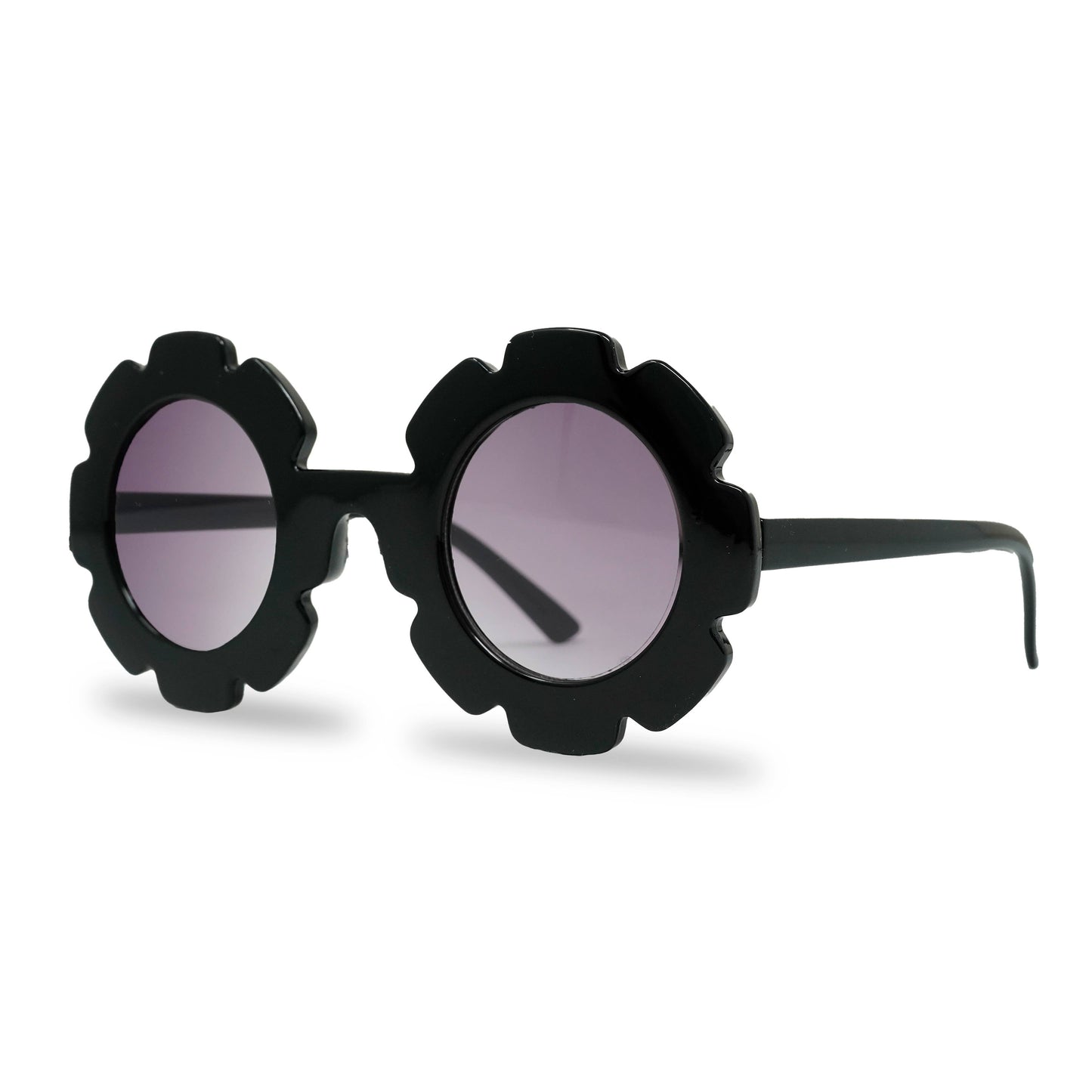 Kids Sunglasses - Black (Flower Shaped)