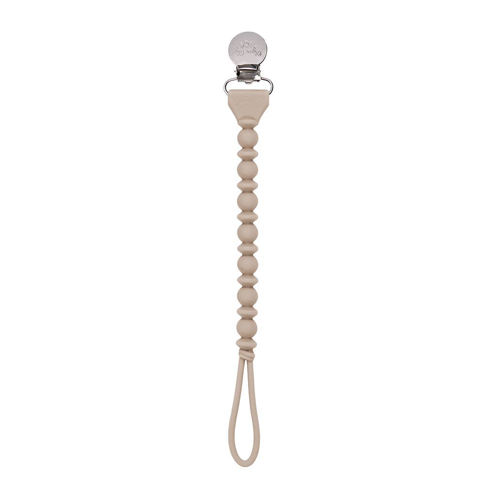 Sweetie Strap™ Silicone Pacifier Clip - Toast
