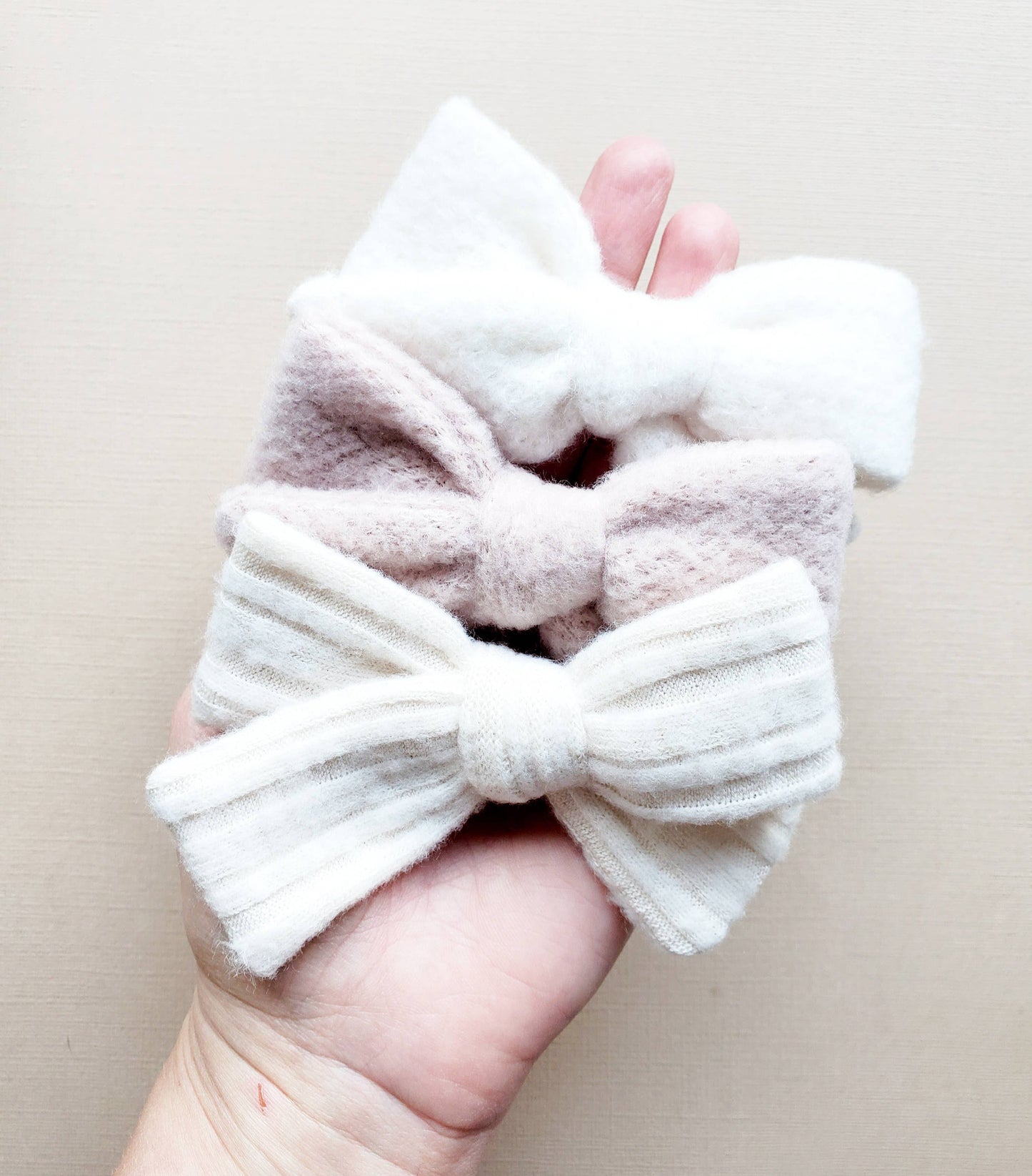 Classic Fabric Bow • Soft White