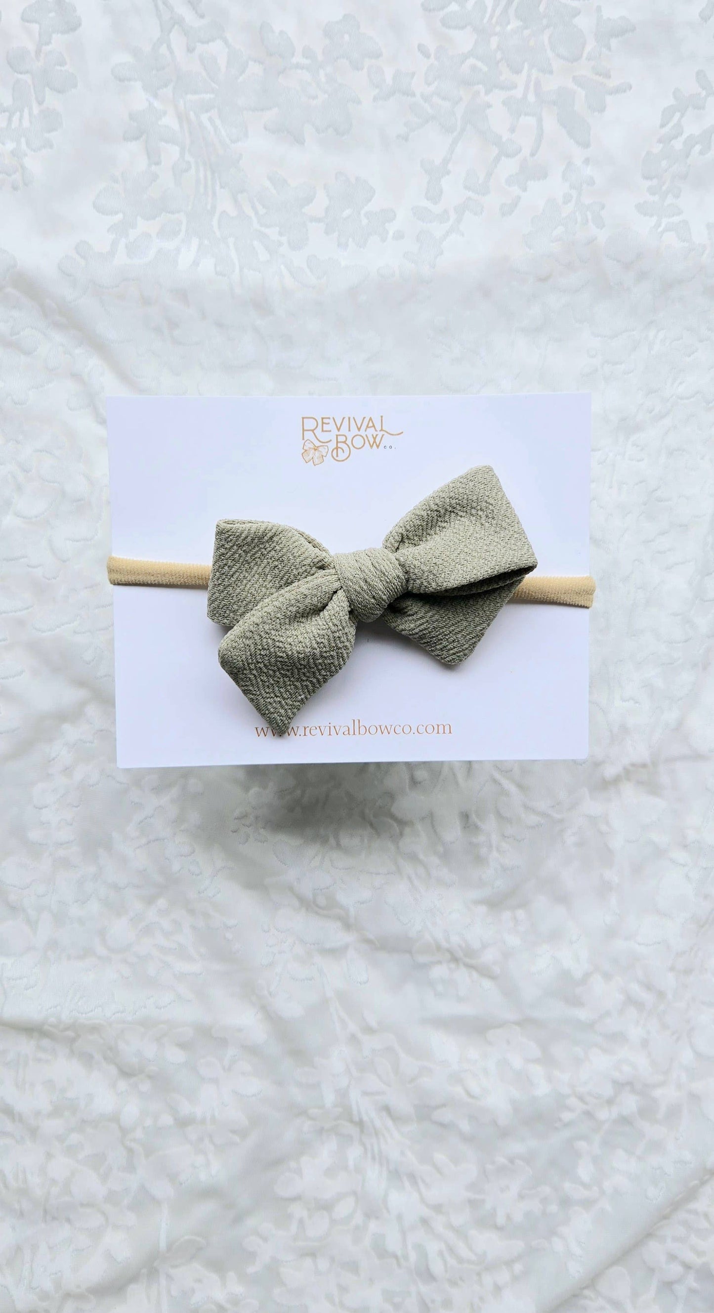 Small Bow - Dusty Sage, Headband