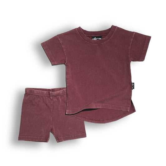 Biker Set - Oxblood Snow Wash