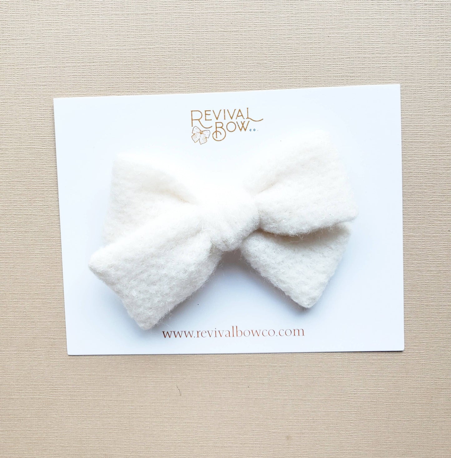 Classic Fabric Bow • Soft White