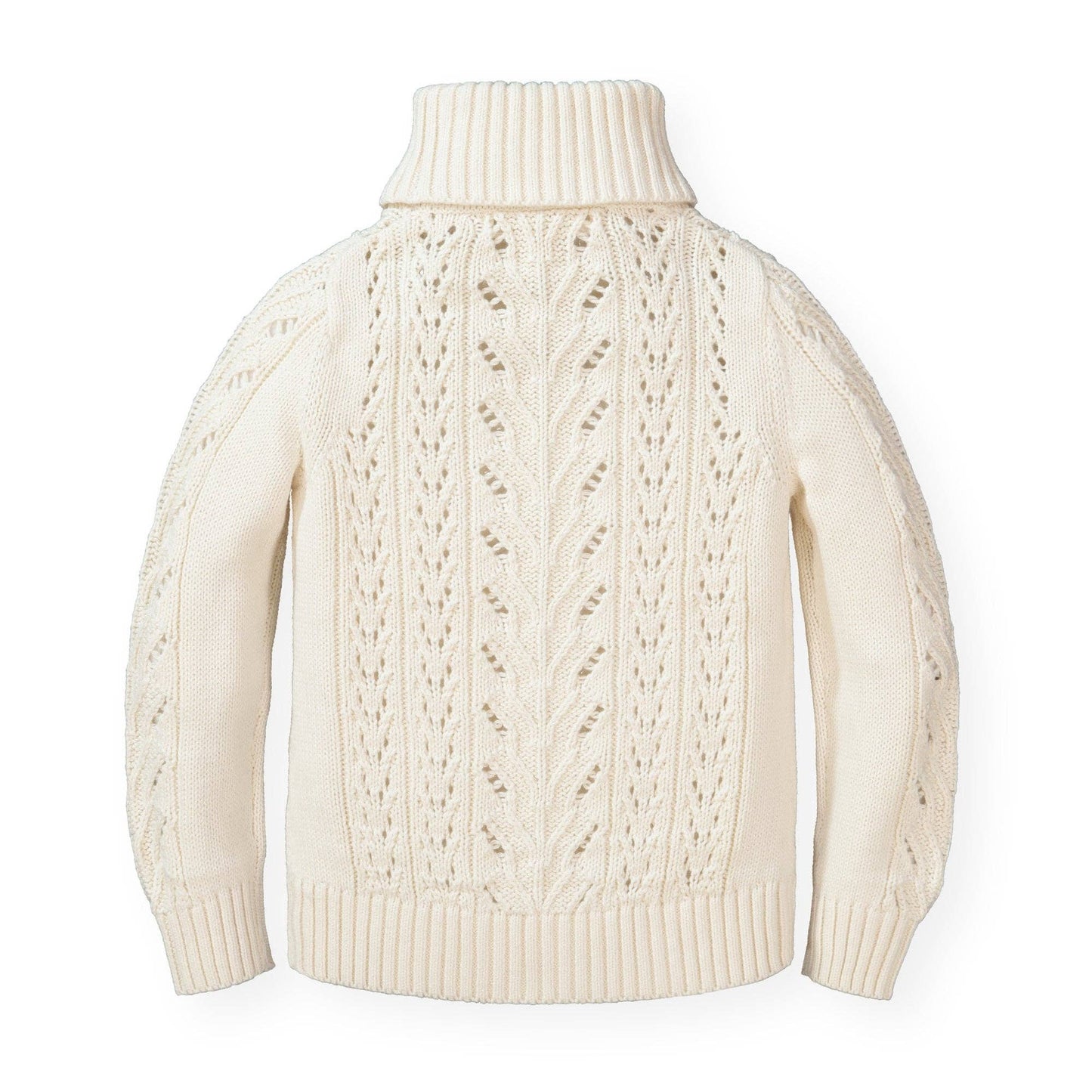 Pointelle Turtleneck Sweater - Ivory