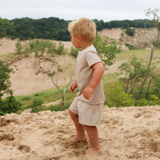 Elastic Band Shorts - Sand